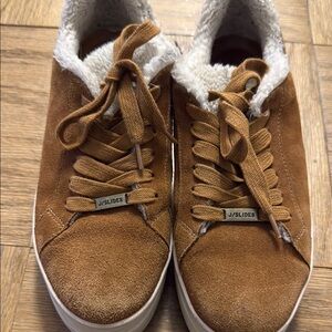 J/Slides Tan Suede Sneakers